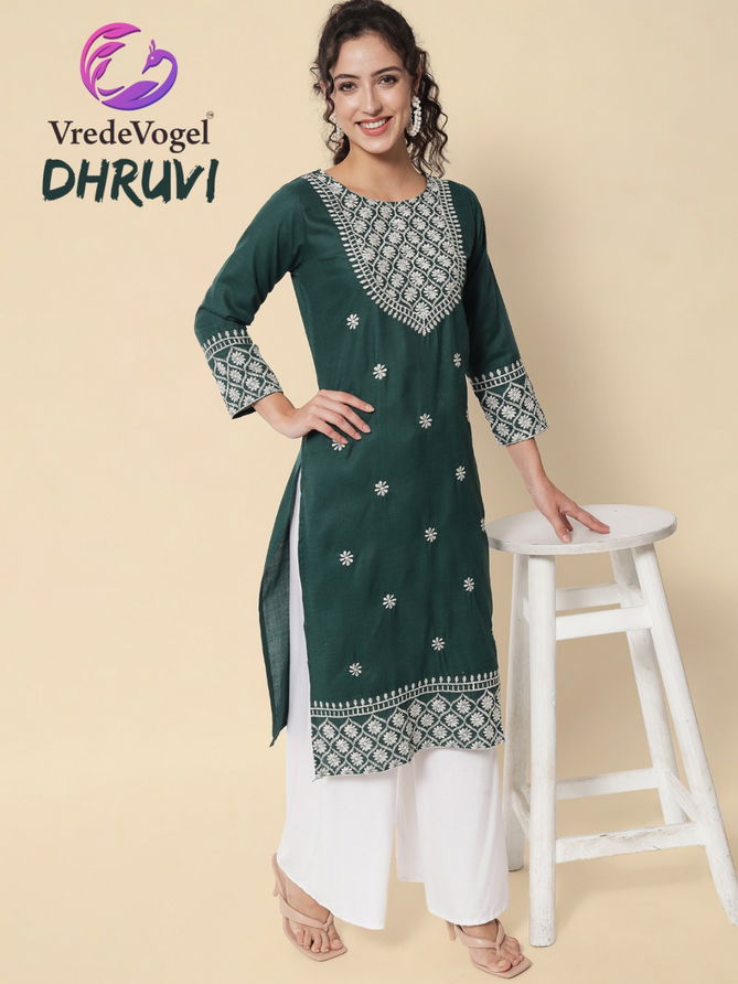 Vredevogel Dhruvi Fancy Wear Latest Designer Cotton Kurti Collection